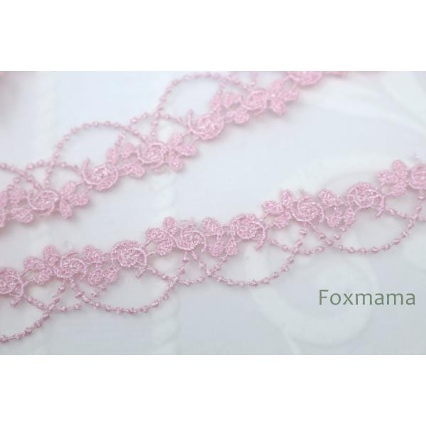 ケミカルレース 1m 花 スカラップ ピンク (LFL151PKWS00)