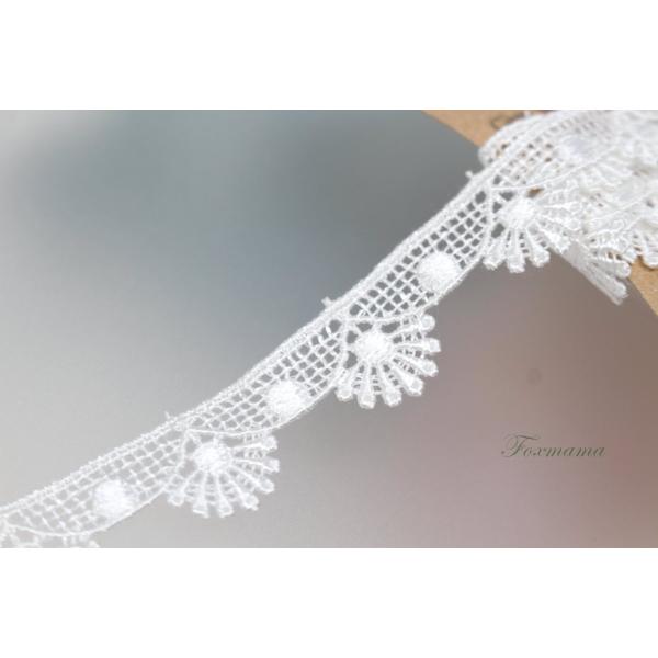 ケミカルレース 1m 花 ドット フラワー キナリ (LFL181KNJH00)