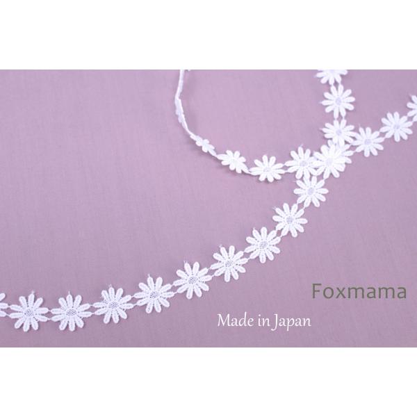 日本製綿ケミカルレース 1m 花 オフ白 (LFL181OWAP00)