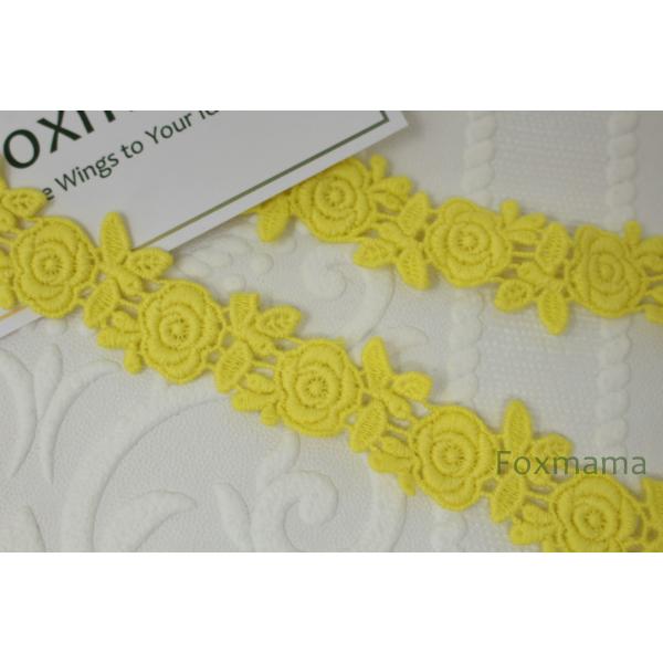 【セール品】ケミカルレース 3m 花 黄色 (LFL231YLHL00)