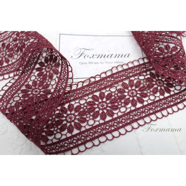 ケミカルレース 0.5m 花 ワイン色 (LFL551WNHL00)
