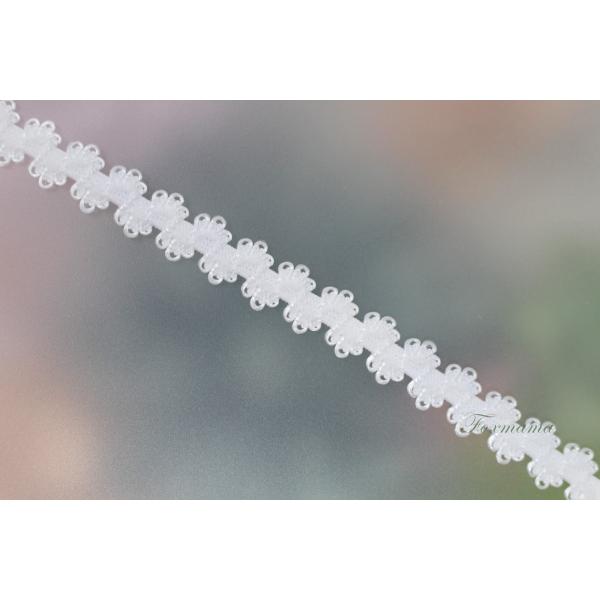 ストレッチレース 2m スカラップ オフ白 (LLF100WHJLSC)