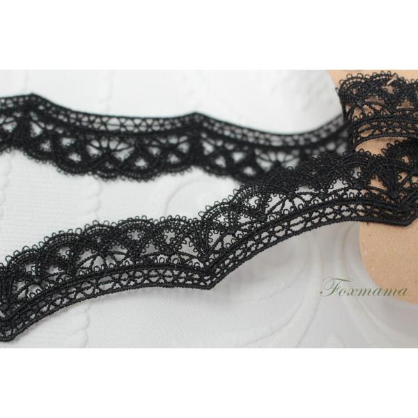 ケミカルレース 0.5m スカラップ 黒 (LSC231BKHL00)