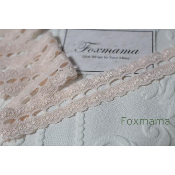 ストレッチはしごレース 1m スカラップ 薄いサーモンピンク (LSC250SPHLSC)