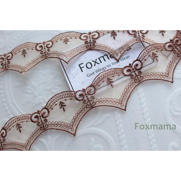 チュールレース 0.5m スカラップ 茶色系 (LSC452BRHW00)