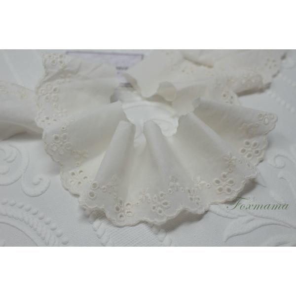 片山コットンレース 1m スカラップ 綿 キナリ (LSC60CKNSJKY)