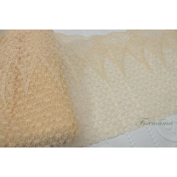 片山チュール刺繍レース 1m スカラップ 薄オレンジ (LSCA92FOSHKY)