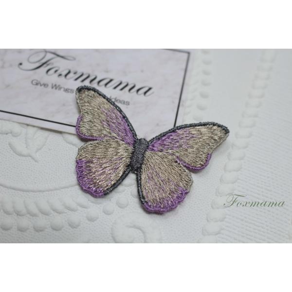 ケミカルレースモチーフ 1枚 蝶 紫系 (MBF581PPHY00)