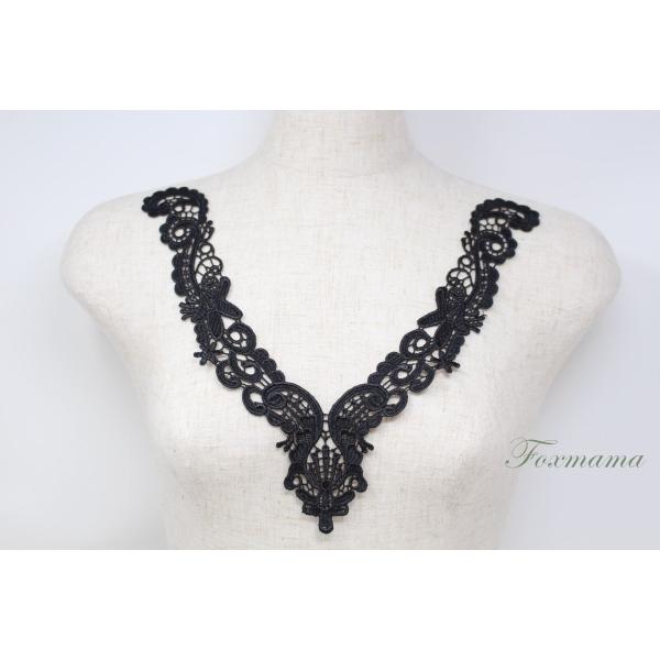 ケミカルレースモチーフ 1枚 黒 (MCLB61BKSE00)