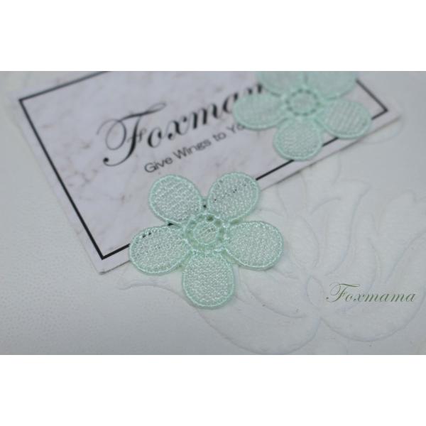 ケミカルモチーフ 4枚 花 パステルグリーン 緑 (MF5321GRHW00)