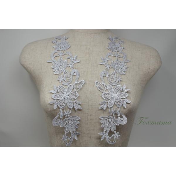 ケミカルレースモチーフ 1対 花 グレー (MFLB91GYSAJL)