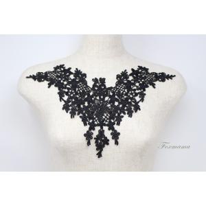 ケミカルレースモチーフ 1枚 花 黒 (MFLC21BKJL00)