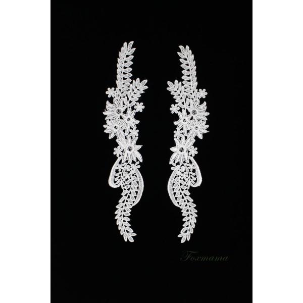 ケミカルレースモチーフ 1対 花 葉っぱ フラワー キナリ (MFLC41KNJHJL)