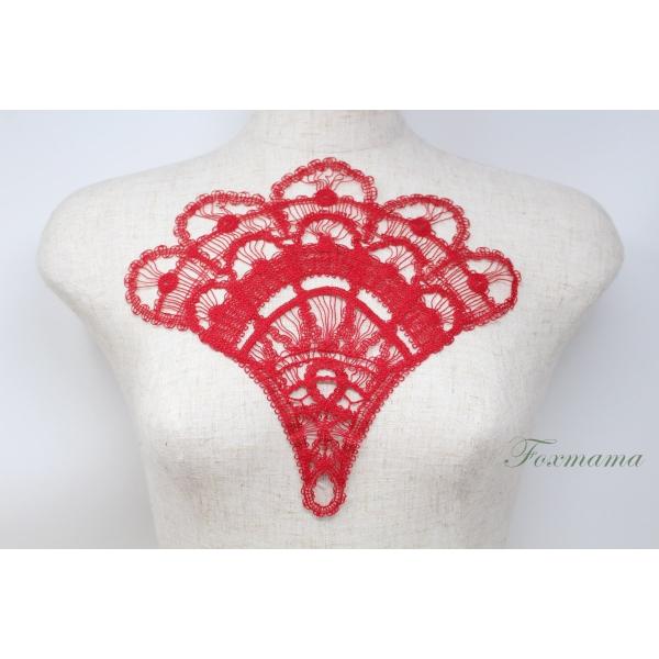 ケミカルレースモチーフ 1枚 扇 赤 (MFNB41RDJH00)