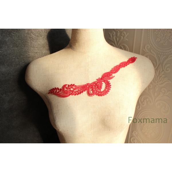 ケミカルレースモチーフ 2枚 稲穂 Aタイプ 赤 (MINB71RDSW0A)