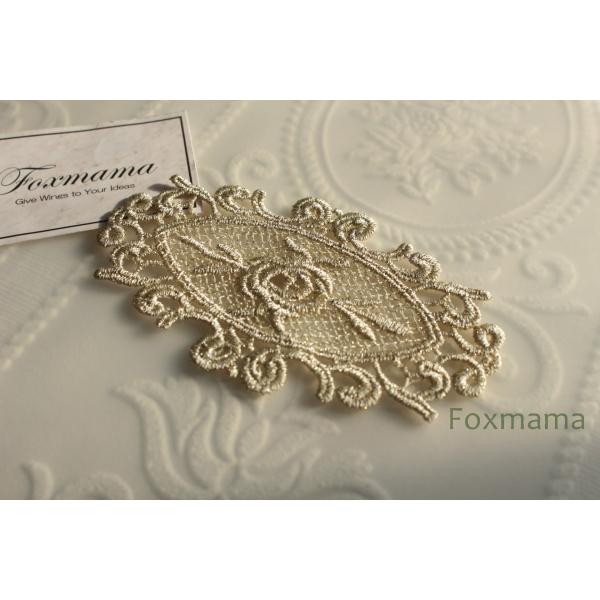 ケミカルモチーフ 1枚 バラ 花 ベージュ x ラメ金 (MRSA21GLHDLM)