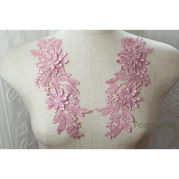 ケミカルレースモチーフ 1対 立体花 ヌードピンク (MTHB31NPFOJL)
