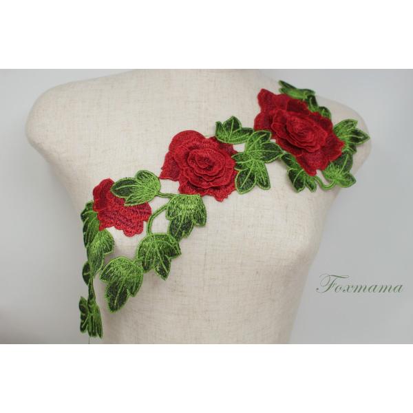 ケミカル花立体モチーフ 1枚 赤 (MTHD21RDHW00)