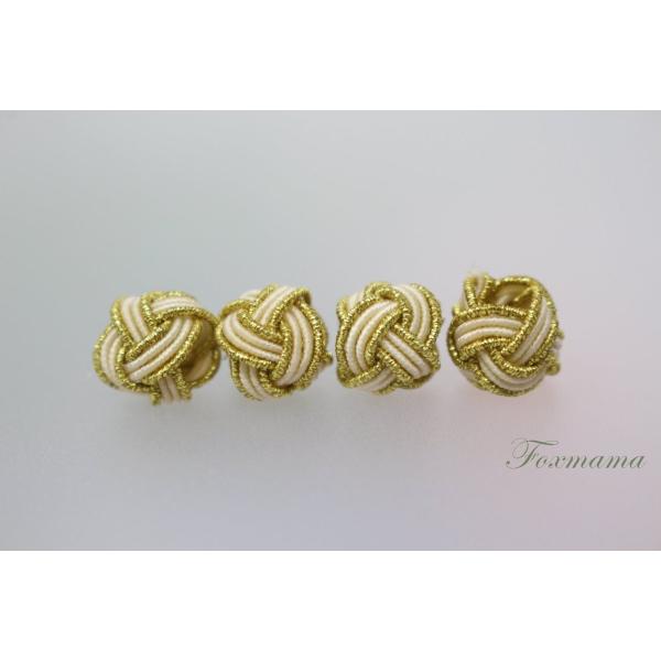 アジアンノット 2個 10mm アクセサリー パーツ ラメ ベージュ (PKT10LBGJJ00)