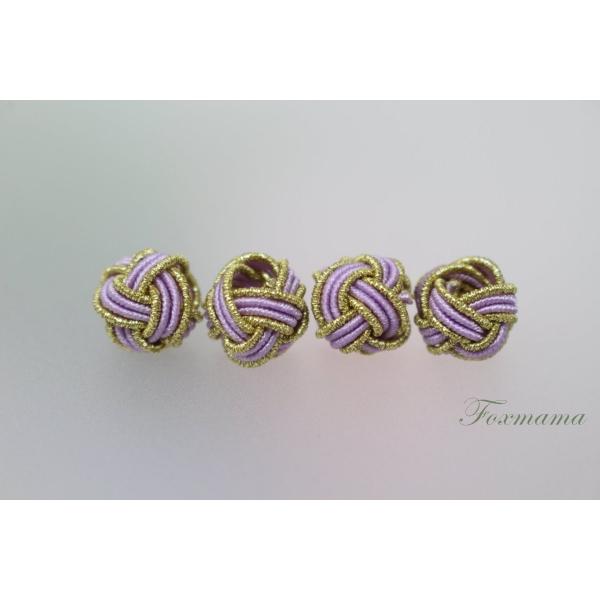 アジアンノット 2個 10mm アクセサリー パーツ ラメ 薄紫 (PKT10LFMJJ00)