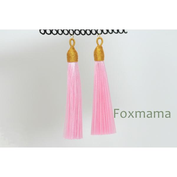 タッセル 2個 ピンクx金 ゴールド帽子 わっか付 (PTS650PKWW00)