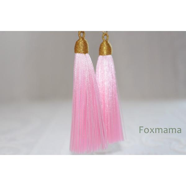 タッセル 2個 ピンク x 金色 帽子・わっか付 (PTS65YPKHD00)