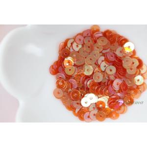 スパンコール 約500枚(約2g) 丸 4mm オーロラ 朱色(SCC04AVEJB00)