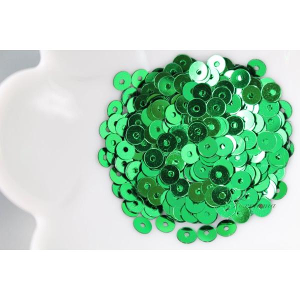 スパンコール 約550枚(約2g) 丸 4mm メタリック緑(SCC04TGRJQ00)