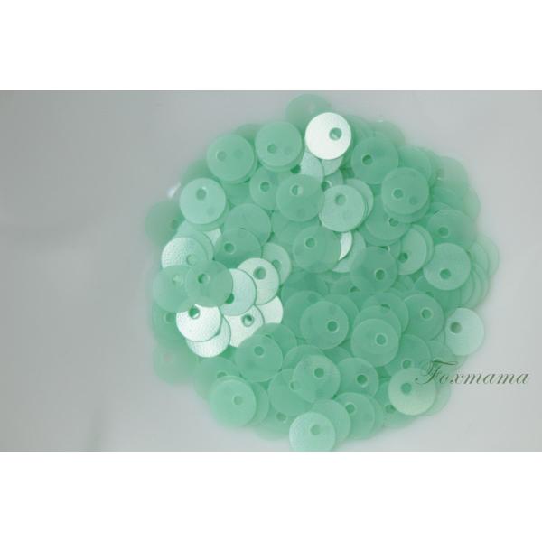 スパンコール 5mm 約280枚(約2g) 丸 トップホール 薄緑 (SCC050FNSHTH)