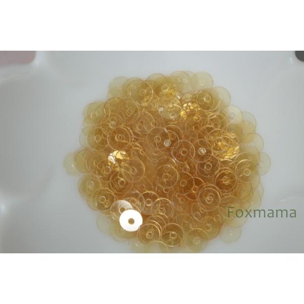 スパンコール 5mm 約350枚(約2g) 丸 半透明 黄土色 (SCC050OCHDHS)