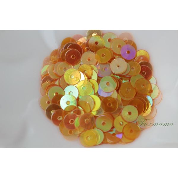 スパンコール 5mm 約270枚(約2g) 平丸 オーロラ  オレンジ系 (SCC05AOGSAHR...