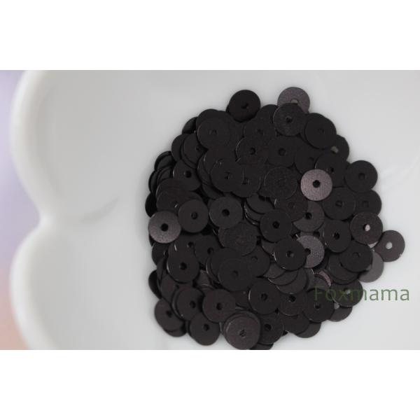 スパンコール 丸 5mm 約300枚(約2g) マット 黒色 (SCC05MBKHH00)