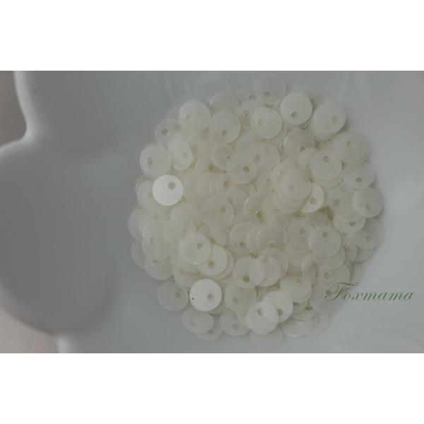 スパンコール 5mm 約350枚(約2g) 丸 トップホール マット オフ白・キナリ (SCC05M...