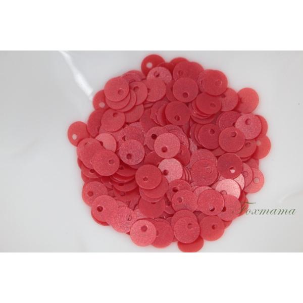 スパンコール 5mm 約290枚(約2g) 丸 トップホール マット 赤 (SCC05MRDHWTH...