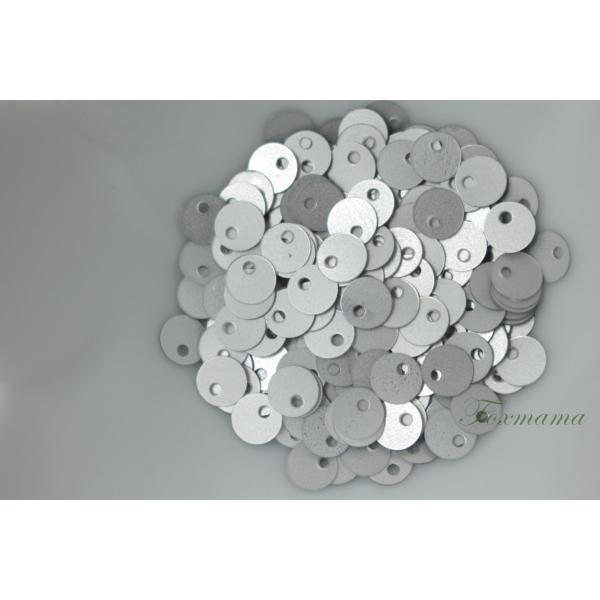 スパンコール 5mm 約250枚(約2g) 丸 トップホール マットシルバー 銀色 (SCC05MS...