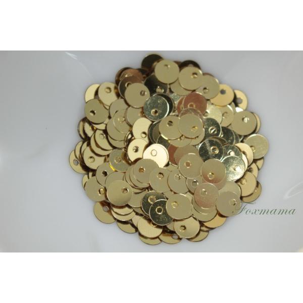 スパンコール 5mm 約290枚(約2g) 丸 トップホール メタリック 金色 (SCC05TGLH...