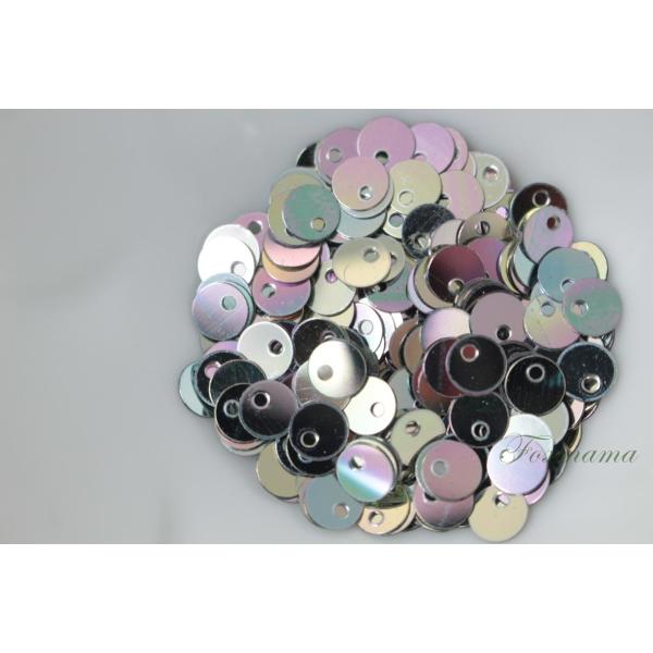 スパンコール 5mm 約280枚(約2g) 丸 トップホール メタリックシルバー 銀色 (SCC05...