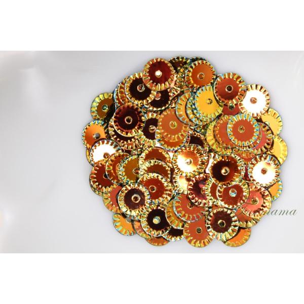 スパンコール 約160枚(約2g) 丸 6mm 型押し オーロラ 玉虫色 (SCC06AIRSEK1...