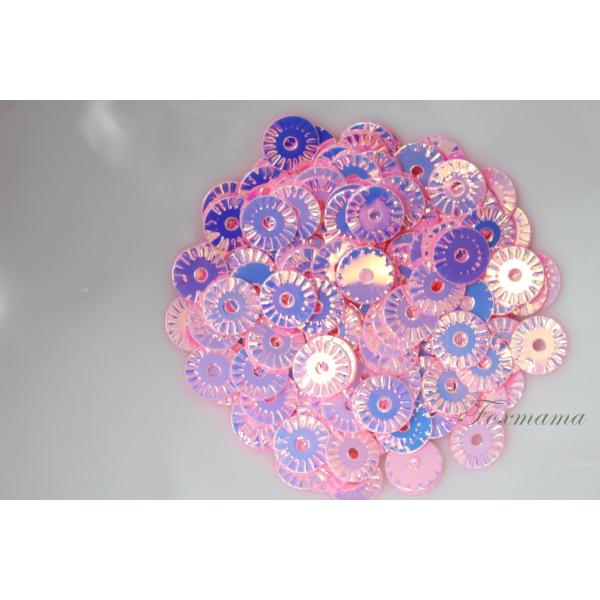 スパンコール 約160枚(約2g) 丸 6mm 型押し オーロラ ピンク (SCC06APKSEK1...