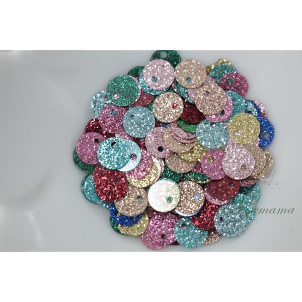 スパンコール 6mm 約180枚(約2g) 丸 トップホール ラメ 混色 (SCC06LMXHYTH...