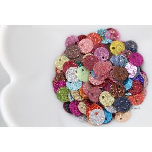 スパンコール 約210枚(約2g) トップホール 丸 6mm ラメ混色