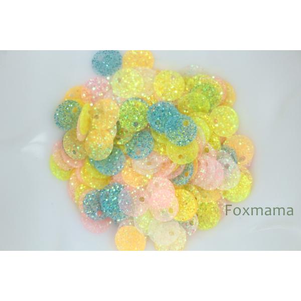 スパンコール 6mm 約180枚(約2g) 丸 トップホール ラメ 混色 半透明 (SCC06LMX...