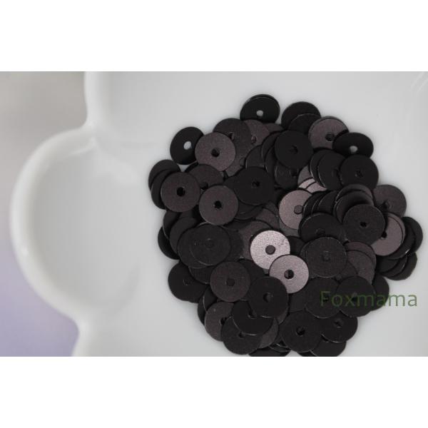 スパンコール 丸 6mm 約200枚(約2g) マット 黒色 (SCC06MBKHH00)