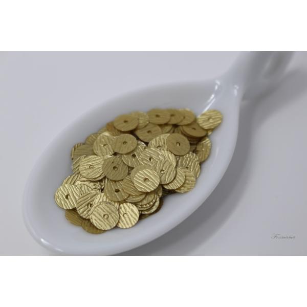 スパンコール 約350枚(約3.5g) 丸 木目 6mm マット金(SCC06MGLBJKW)