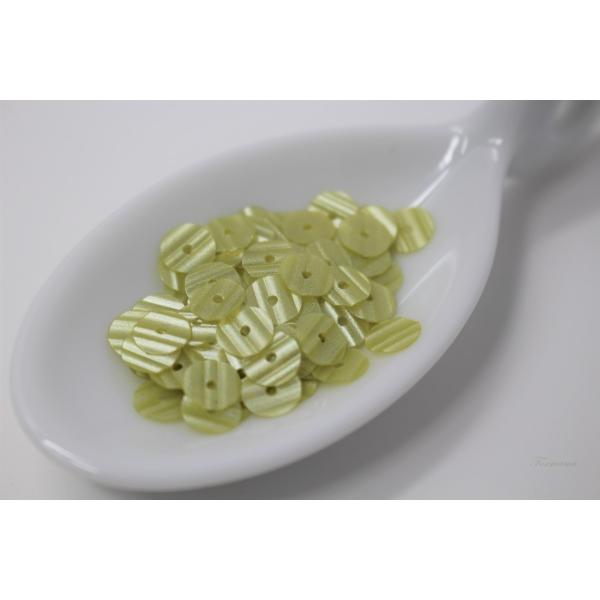 スパンコール 約350枚(約3.5g) 丸 ストライプ型押し 6mm クリアマットグリーン (SCC...