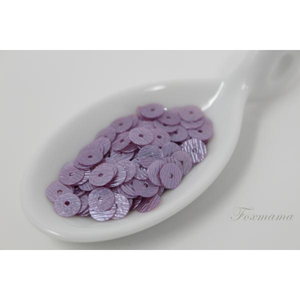 スパンコール 約350枚(約3.5g) 丸 木目 6mm 紫(SCC06MPPBJKW)