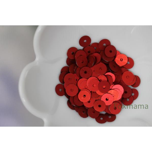 スパンコール 丸 6mm 約180枚(約2g) マット 赤色 (SCC06MRDHH00)