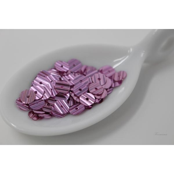 スパンコール 約380枚(約3.5g) 丸 ストライプ型押し 6mm メタルピンク(SCC06TPK...