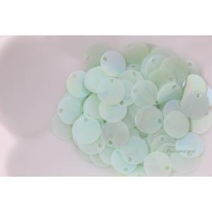 スパンコール 丸 約100枚(約2g) トップホール オーロラ薄緑