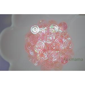 スパンコール 約100枚(約2g) 丸 8mm オーロラ半透明ピンク